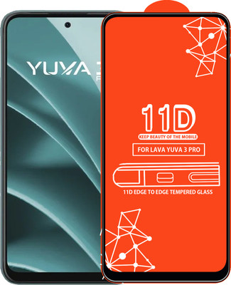 Roxel Edge To Edge Tempered Glass for Lava Yuva 3 Pro(Pack of 1)