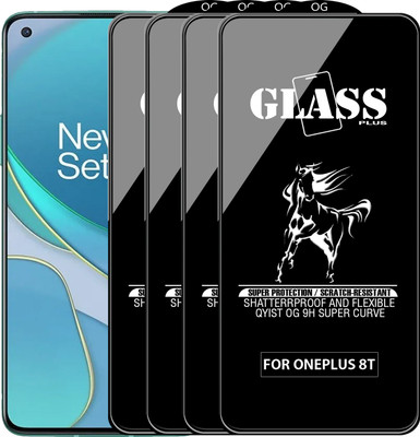 Qyist Edge To Edge Tempered Glass for ONEPLUS 8T(Pack of 4)