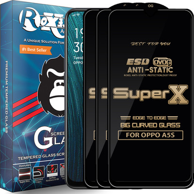 Roxel Edge To Edge Tempered Glass for OPPO A5S(Pack of 3)
