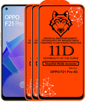 DeepzHub Edge To Edge Tempered Glass for OPPO F21 Pro 4G(Pack of 3)