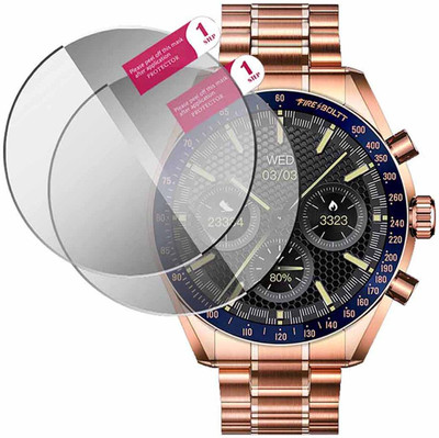daffin Edge To Edge Tempered Glass for fire boltt moonwatch(Pack of 2)