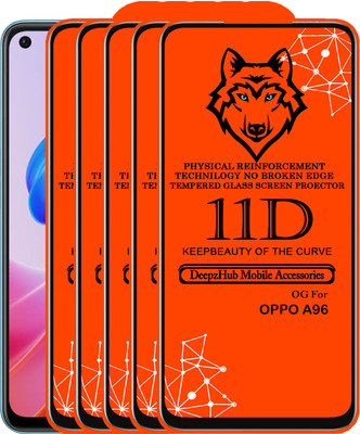 CRodible Edge To Edge Tempered Glass for OPPO A96 4G(Pack of 5)