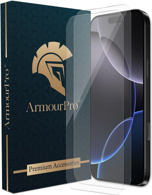 ArmourPro Edge To Edge Tempered Glass for iPhone 16, Apple iPhone 16, iPhone 15, Apple iPhone 15(Pack of 2)