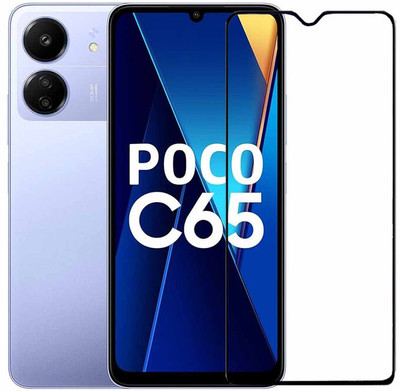 Expromium Edge To Edge Tempered Glass for Redmi Poco C65(Pack of 1)