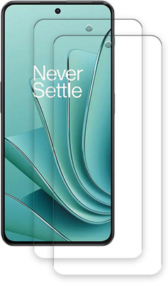 SOMTONE Edge To Edge Tempered Glass for OnePlus Ace 2V TEMPERED GUARD FRONTP2(Pack of 2)