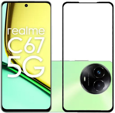 ojucase Edge To Edge Tempered Glass for realme C67 5G(Pack of 1)