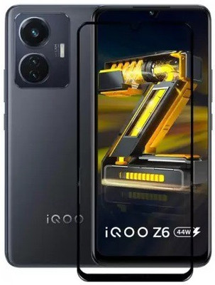 O2MG Edge To Edge Tempered Glass for IQOO Z6 44W(Pack of 1)