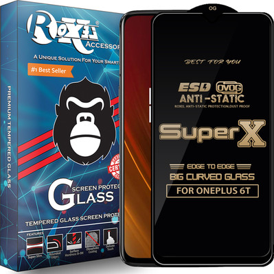 Roxel Edge To Edge Tempered Glass for OnePlus 6T(Pack of 1)