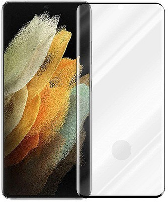 NIMMIKA ENTERPRISES Edge To Edge Tempered Glass for Advanced Black Border Tempered Glass Protector for Samsung Galaxy S20 Ultra(Pack of 1)