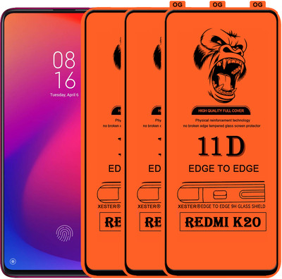 PFOAM Edge To Edge Tempered Glass for Mi K20(Pack of 3)