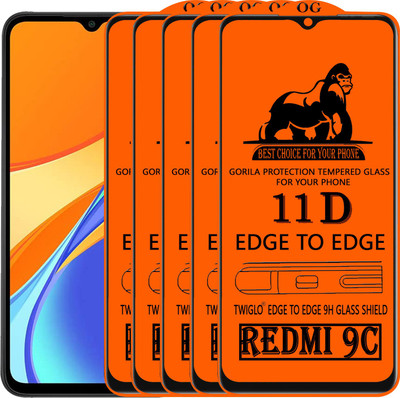 11D Edge To Edge Tempered Glass for REDMI 9C(Pack of 2)