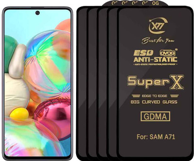 GDMA Edge To Edge Tempered Glass for SAMSUNG A71(Pack of 5)