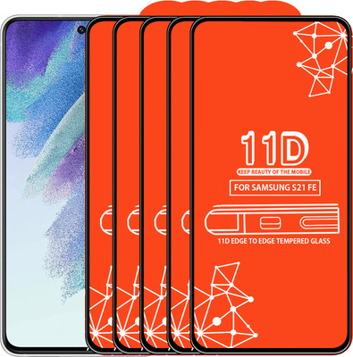 Roxel Edge To Edge Tempered Glass for Samsung Galaxy S21 Fe(Pack of 5)