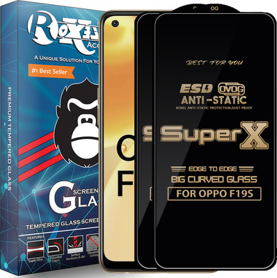 Roxel Edge To Edge Tempered Glass for OPPO F19S(Pack of 2)
