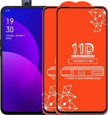 Roxel Edge To Edge Tempered Glass for Oppo F11 Pro(Pack of 2)