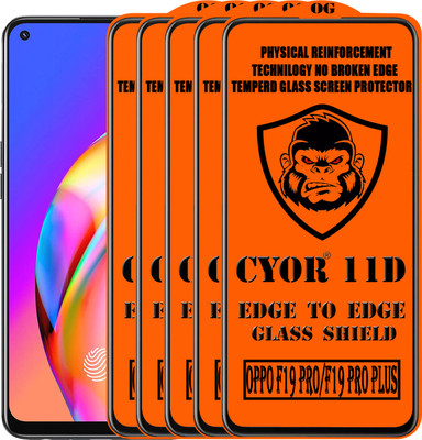 CYOR Edge To Edge Tempered Glass for OPPO F19 PRO PLUS 5G(Pack of 5)
