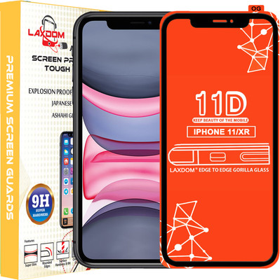 Laxdom Edge To Edge Tempered Glass for Apple iPhone XR(Pack of 1)