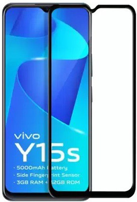 BRENZZ Edge To Edge Tempered Glass for vivo y15s(Pack of 1)