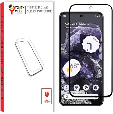 YOUTH MOBI Edge To Edge Tempered Glass for Google Pixel 8A, google pixel 8a, pixel 8a(Pack of 1)