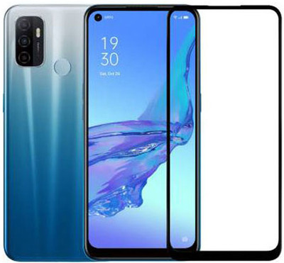 SM Styles Edge To Edge Tempered Glass for Oppo A53(Pack of 1)