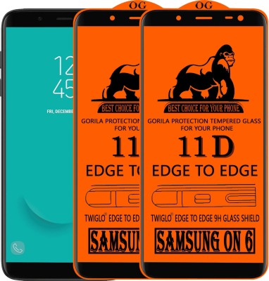 TWIGLO Edge To Edge Tempered Glass for Samsung Galaxy On6(Pack of 2)