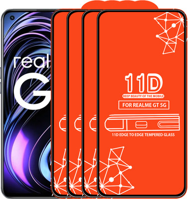 Roxel Edge To Edge Tempered Glass for Realme Gt 5G(Pack of 4)