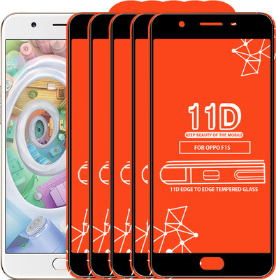 Qyist Edge To Edge Tempered Glass for Oppo F1s(Pack of 5)