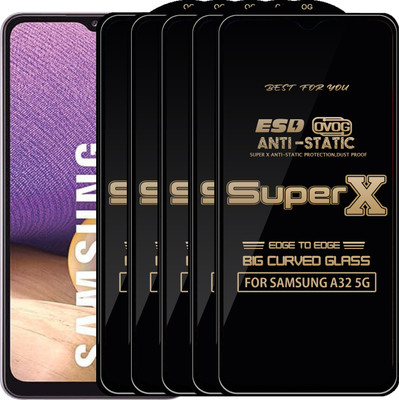 Roxel Edge To Edge Tempered Glass for SAMSUNG A32 5G(Pack of 5)