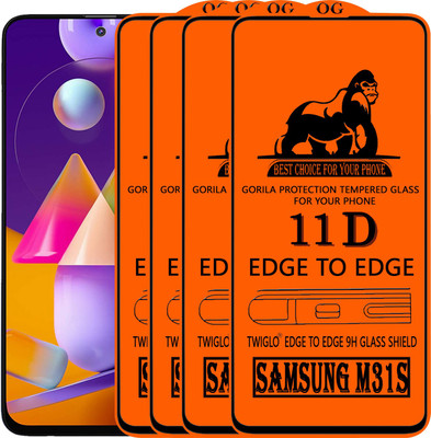 TWIGLO Edge To Edge Tempered Glass for SAMSUNG M31S(Pack of 4)