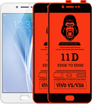 Laxdom Edge To Edge Tempered Glass for Vivo V5(Pack of 2)