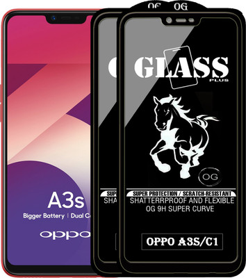 Rofix star Edge To Edge Tempered Glass for Oppo A3s(Pack of 2)