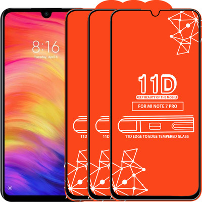 Roxel Edge To Edge Tempered Glass for Mi Note 7 Pro(Pack of 3)