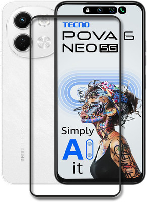 NKCASE Edge To Edge Tempered Glass for Tecno Pova 6 Neo, Tecno Pova 6 Neo 5G(Pack of 1)