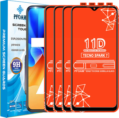 PFOAM Edge To Edge Tempered Glass for TECNO SPARK 7(Pack of 4)