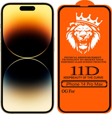 DeepzHub Edge To Edge Tempered Glass for iPhone 14 Pro Max(Pack of 1)