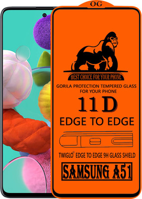 TWIGLO Edge To Edge Tempered Glass for SAMSUNG A51(Pack of 1)