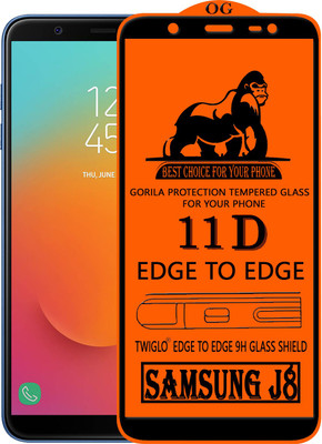TWIGLO Edge To Edge Tempered Glass for Samsung Galaxy J8(Pack of 1)
