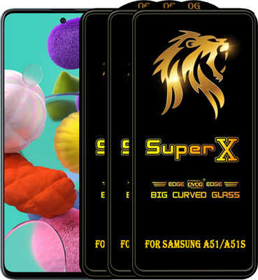PFOAM Edge To Edge Tempered Glass for SAMSUNG GALAXY A51(Pack of 3)