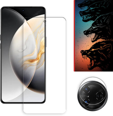 SOMTONE Edge To Edge Tempered Glass for Tecno Camon 30 Pro 5G Tempered Glass Screen Protector | Anti-Scratch | Edge to Edge Full Coverage | 9H Hardness ( 1 FRONT SCREEN GUARD + 1 CAMERA LENS PROTECTOR + 1 FREE BACK EMBOSSED SKIN061 )(Pack of 1)