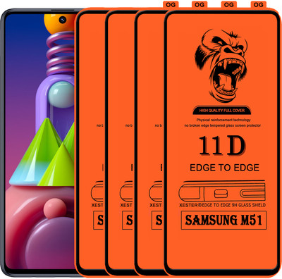 PFOAM Edge To Edge Tempered Glass for SAMSUNG GALAXY M51(Pack of 4)
