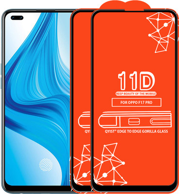 Qyist Edge To Edge Tempered Glass for Oppo F17 Pro(Pack of 2)