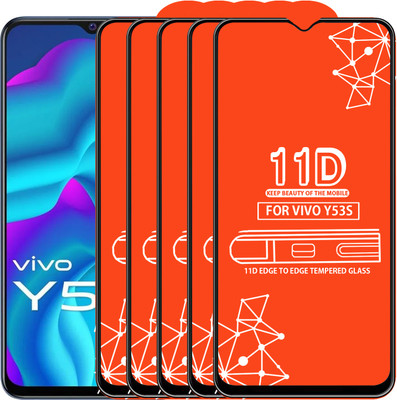 Roxel Edge To Edge Tempered Glass for Vivo Y53S(Pack of 5)