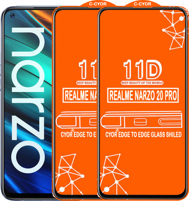 CYOR Edge To Edge Tempered Glass for REALME NARZO 20 PRO(Pack of 2)