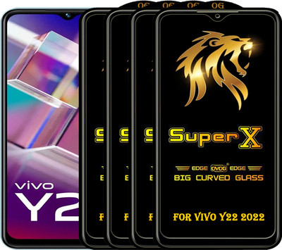 PFOAM Edge To Edge Tempered Glass for VIVO Y22 2022(Pack of 4)