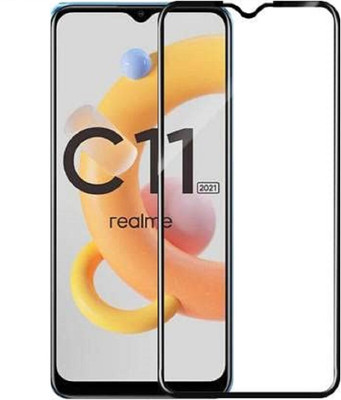 APTIVOS Edge To Edge Tempered Glass for Realme C11(Pack of 1)