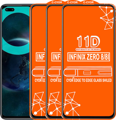 CYOR Edge To Edge Tempered Glass for INFINIX ZERO 8(Pack of 3)