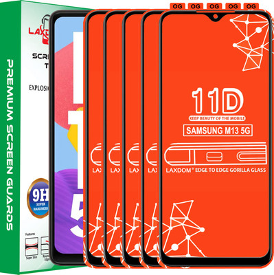 Laxdom Edge To Edge Tempered Glass for SAMSUNG GALAXY M13 5G(Pack of 5)