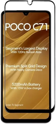 CASEHUNT Edge To Edge Tempered Glass for Poco C71(Pack of 1)