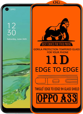11D Edge To Edge Tempered Glass for OPPO A33(Pack of 1)