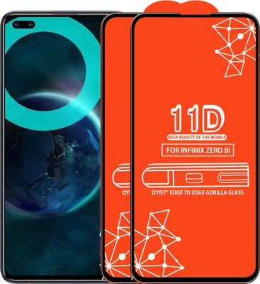 Qyist Edge To Edge Tempered Glass for Infinix Zero 8I(Pack of 2)